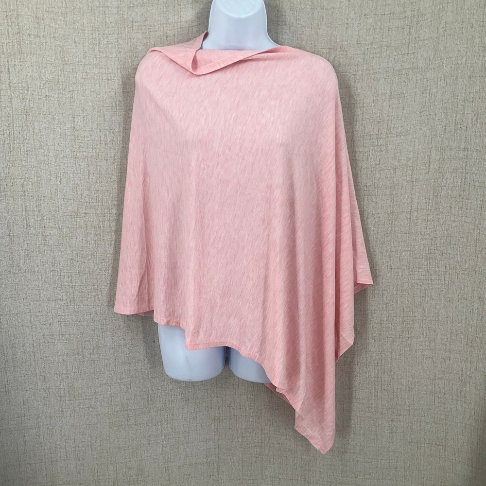 Pure Jill Poncho Wrap Womens One Size Pink Asymmetrical Cowl Minimalist